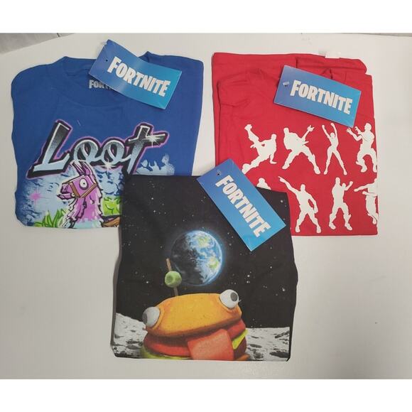 3 Fortnite T-Shirts Video Game Tee (XL 14-16) New - Picture 1 of 4